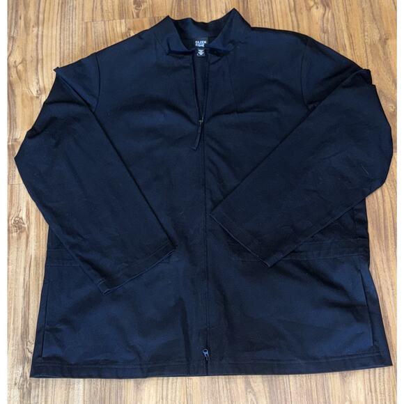 Eileen Fisher Womens XL Jacket Black Full Zip Front w Pockets Cotton/Spandex - Picture 1 of 6